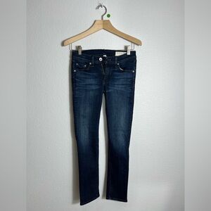 Rag and bone dark wash ankle skinny jeans 25
